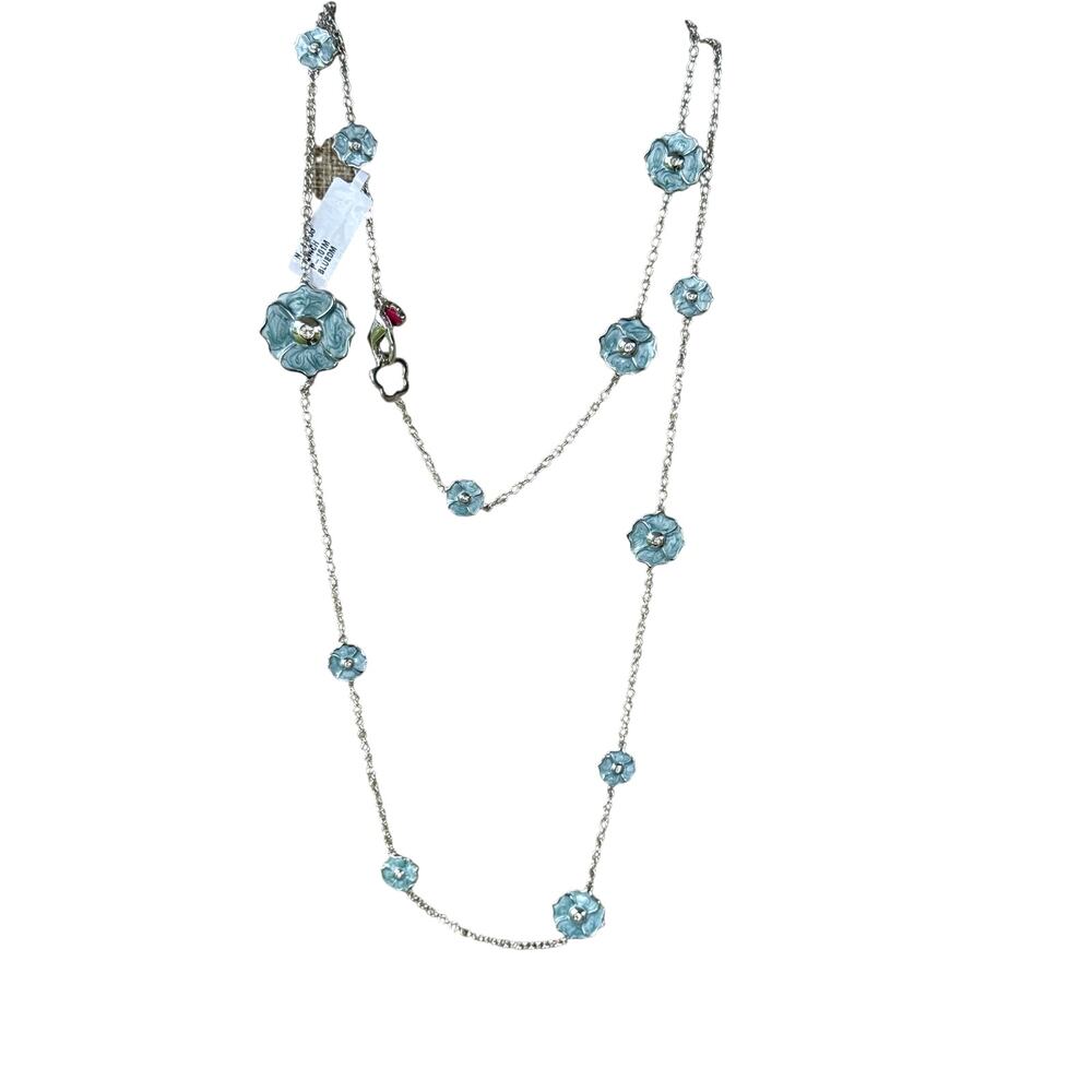 This is an enamel station necklace designed by Lauren G Adams.